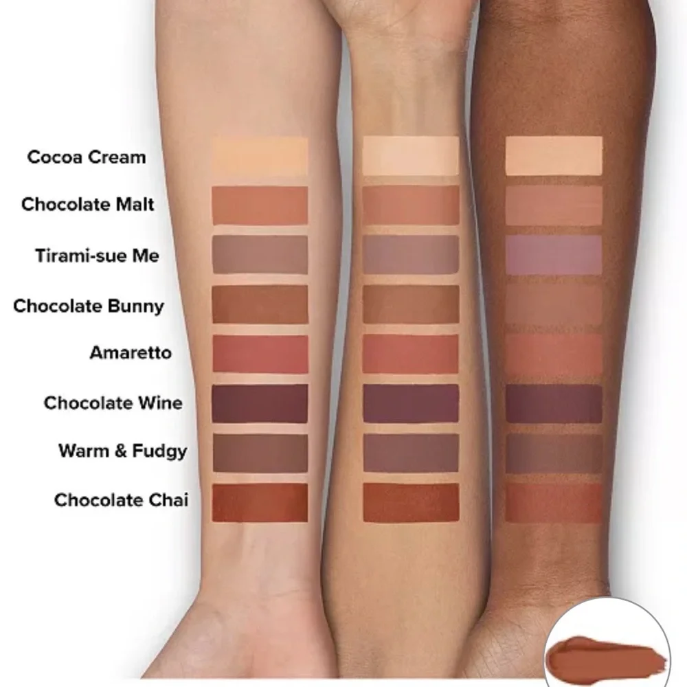 TOO FACED Melted Chocolate Liquid Matte Eye Shadow Amaretto Neutral Rosy Brown - Picture 6 of 11